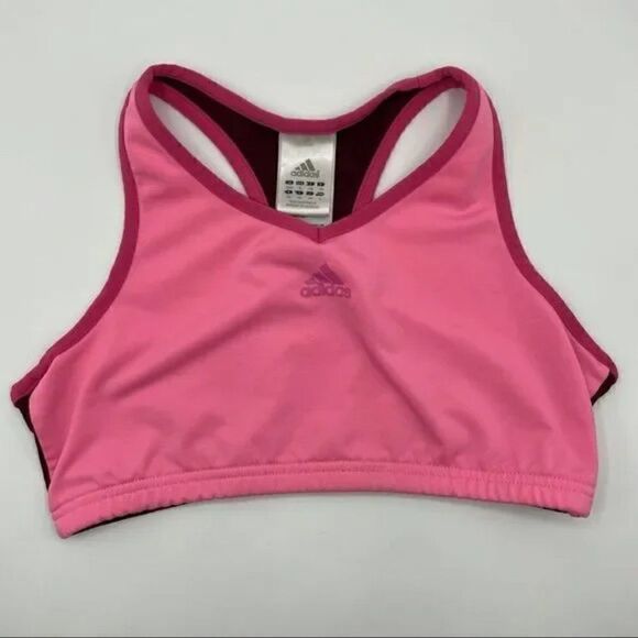 Adidas Girl’s Pink Sports Bra - Picture 1 of 3
